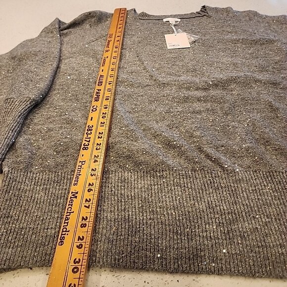 NWT Lauren Conrad Gray Sparkle Sweater 3X Twinkle - Picture 5 of 7